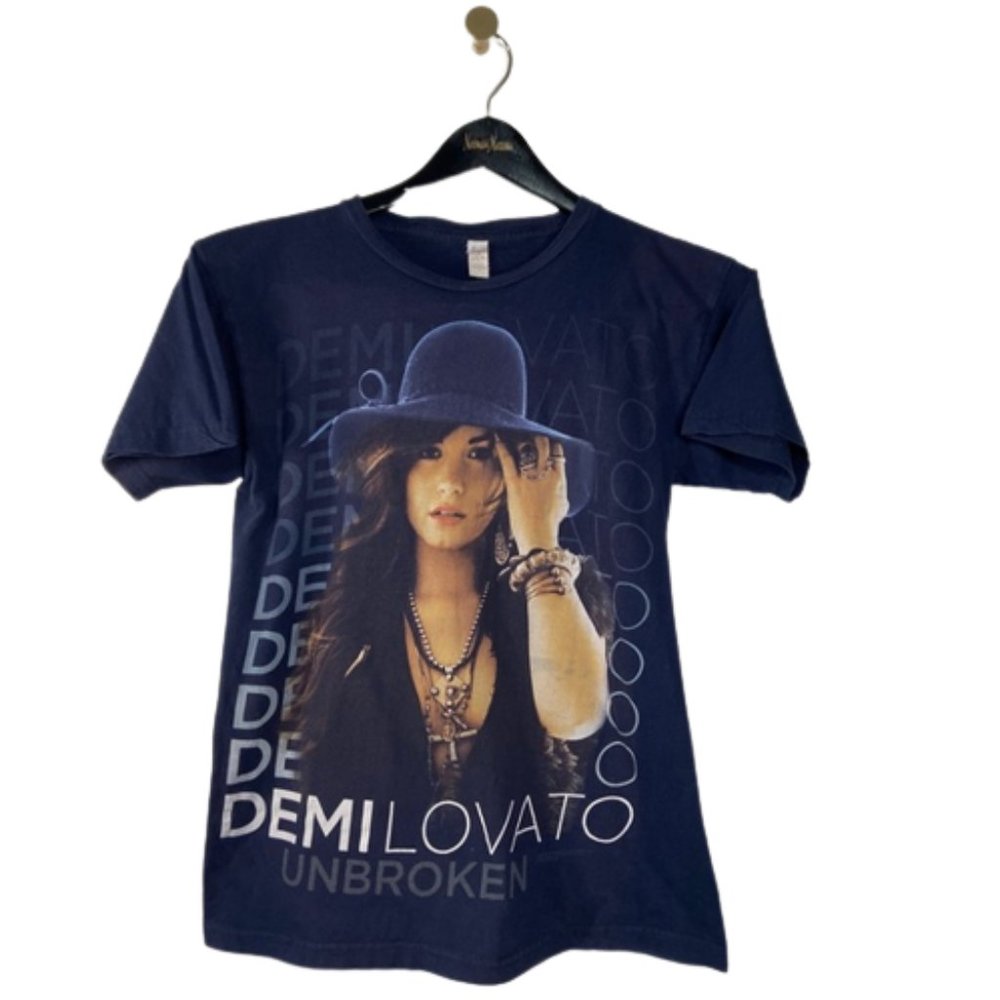 Demi Lovato The Unbroken Tour 2011 Shirt Women’s Small Cotton Blue Girls Tultex